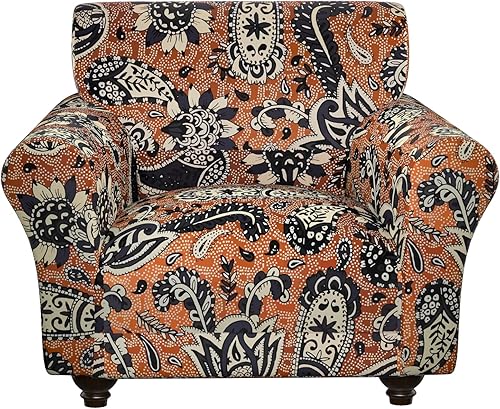 Fundas elásticas para sofá, Fundas de sofá con estampado floral, 2 piezas de funda para sillón con funda de sección separada, Funda lavable para