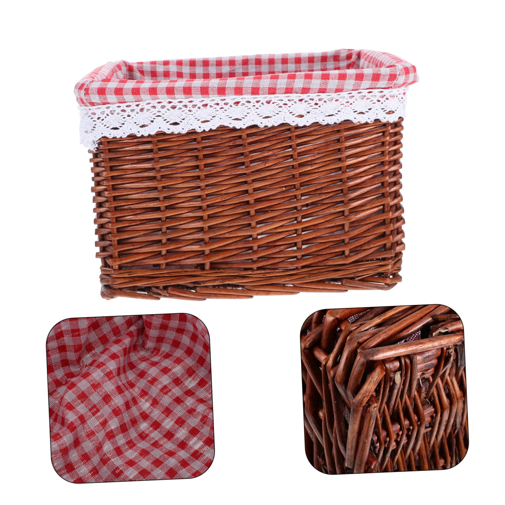 Cesta de Almacenaje Tejida Cuadrada de Mimbre para Hogar | Forma de Cubo, Estilo Natural, para Ropa y Juguetes, Diseño Sencillo para Ordenar y Ahorrar Espacio