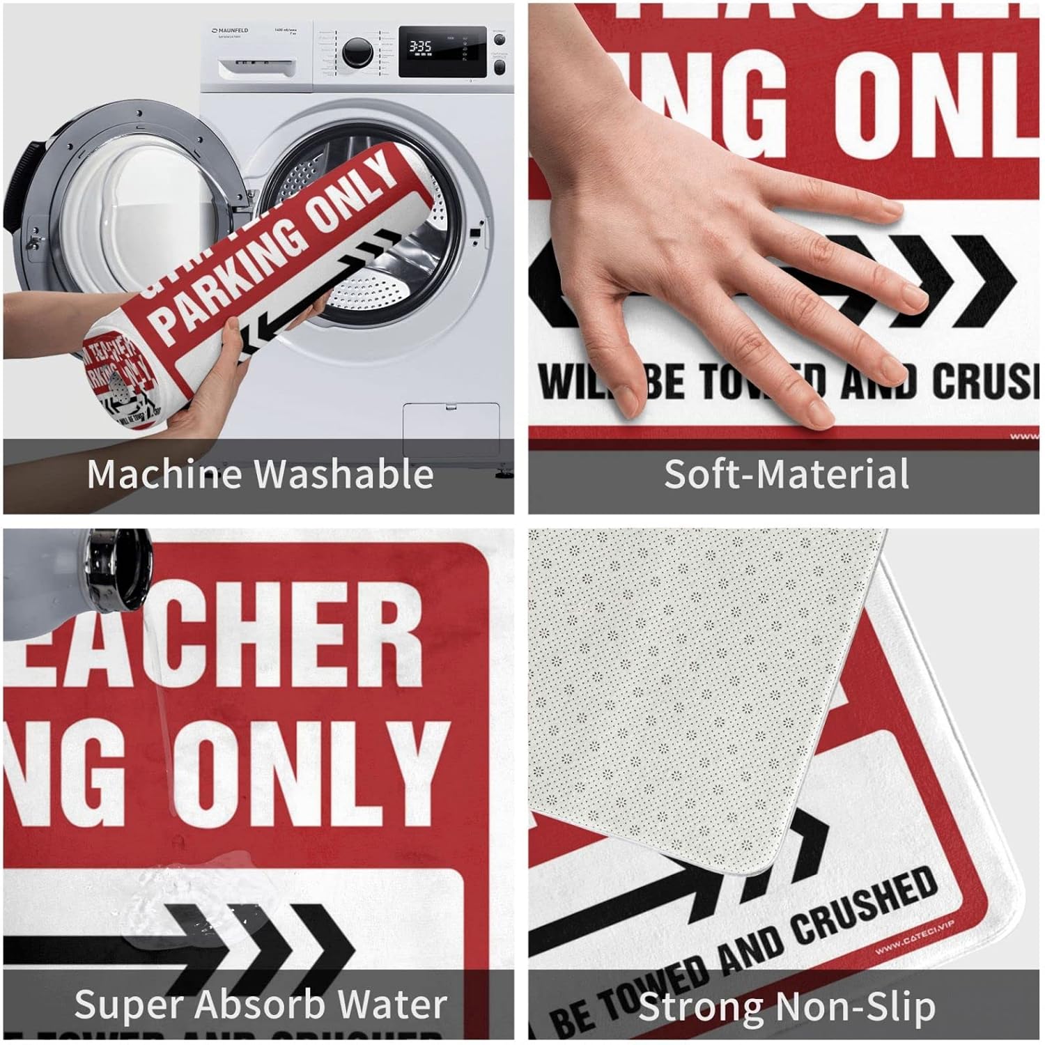 Kitchen Farmhouse Rug Gym Teacher Parking Only Rug Front Door Rug Outdoor Fall Rugs Outdoor(Size:65X90CM), EHFPBCGGC-65X90CM