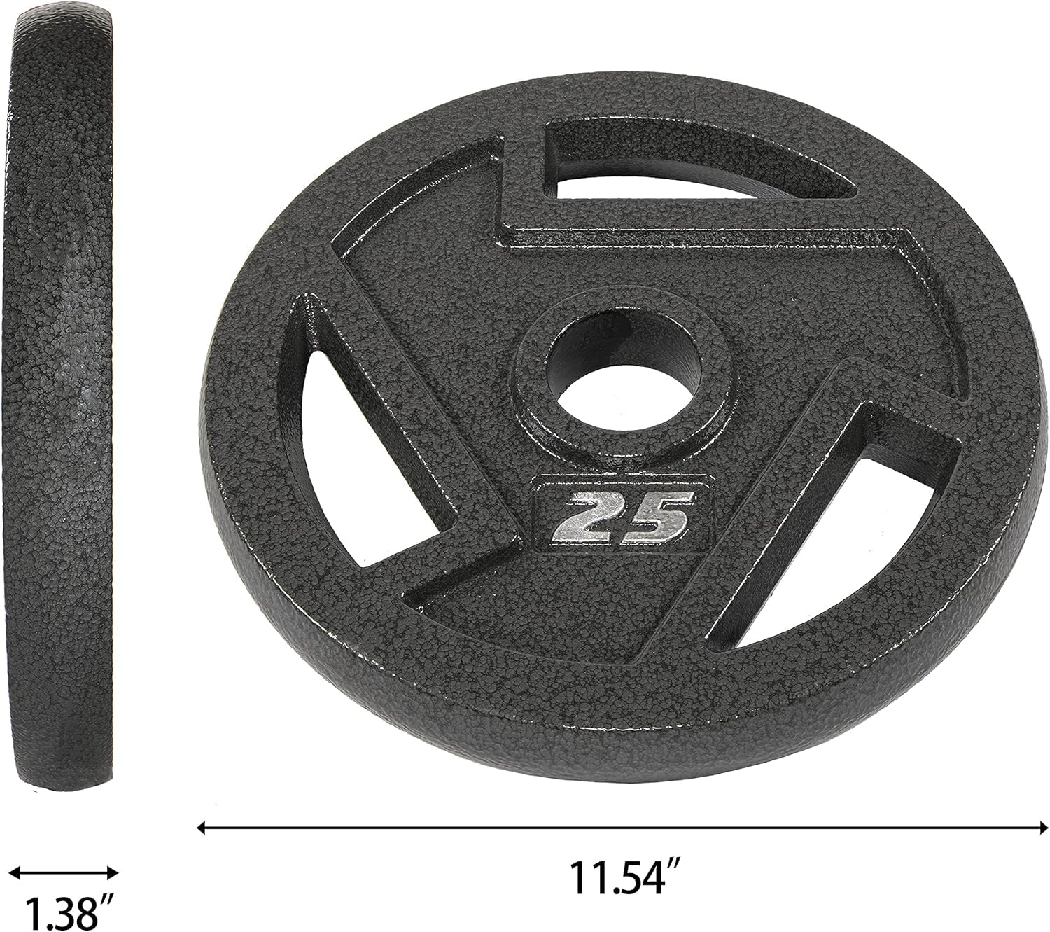 Ader Sporting Goods Solid Rubber Weight Plates- Yellow 25lb Pair