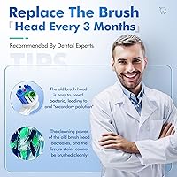 Vista 6 de Cabezales de cepillo de dientes de repuesto compatibles con Oral B Braun, 4 piezas de limpieza profesional de precisión para Oral-b 7000, Clean