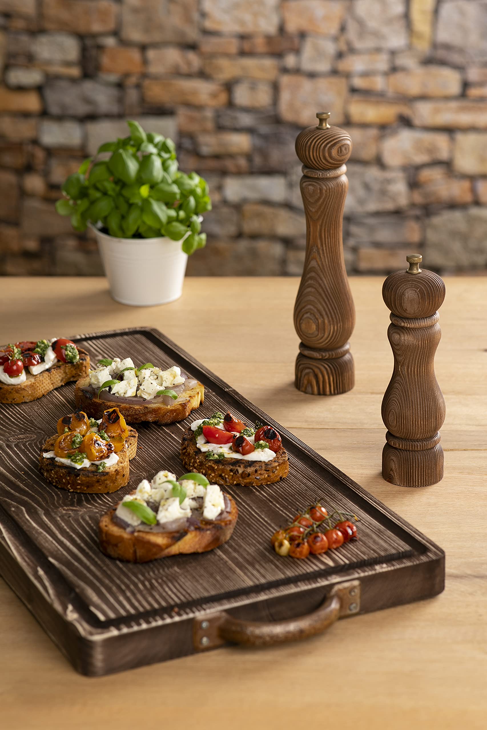 ぺッパーミル ロングサイズ ビンテージ[台湾製] 美品 Amazon | Bisetti アンティーク 7.8インチ モミ材 ペッパーミル