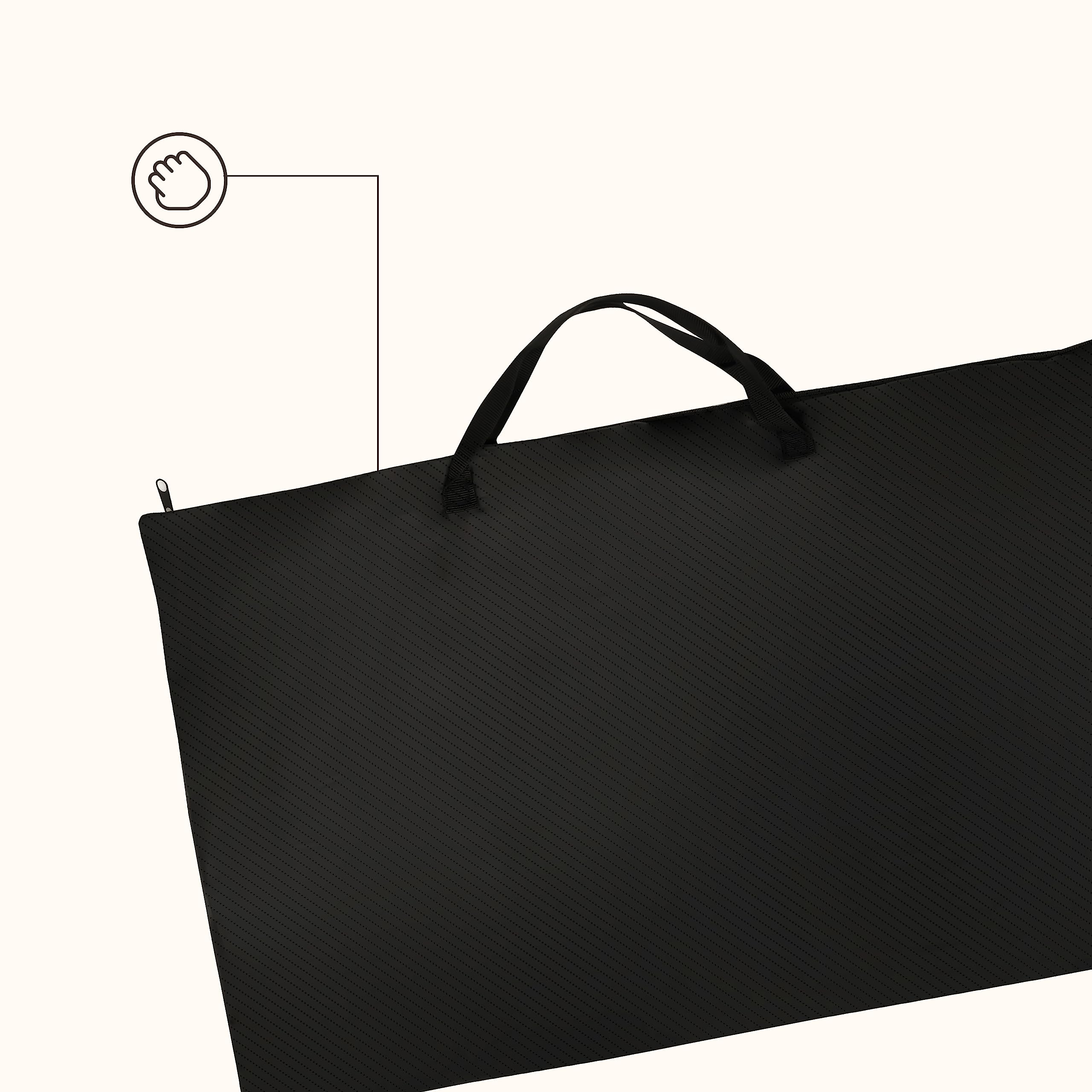 Baroni Home Recinto Pieghevole per Cani e Gatti da Interno e Esterno, Cuccia Salva spazio Trasportabile con Maniglia e Porta Apribile Confortevole con Borsa, Marrone, L, 96x60x45 cm