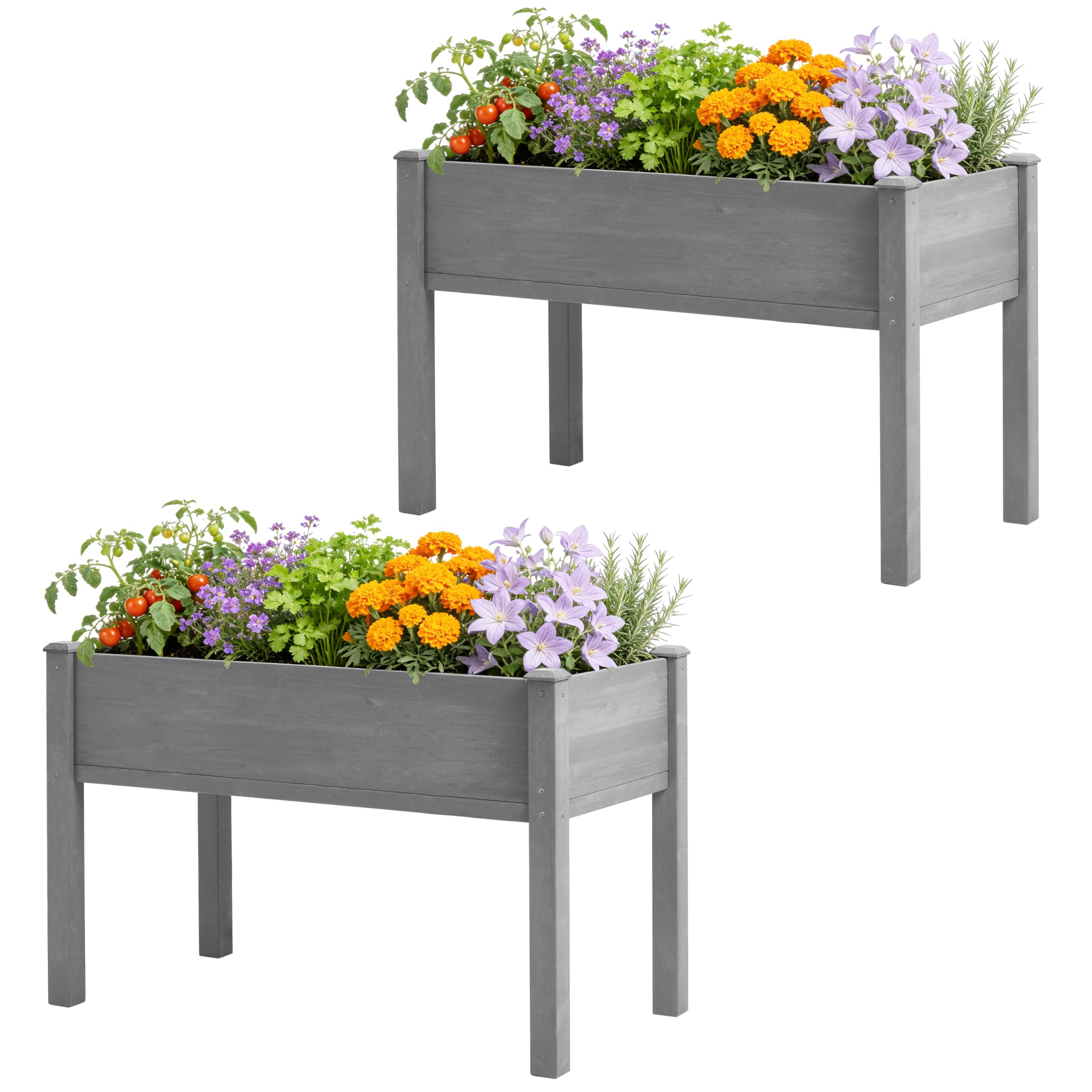 SoliWood 48x24x30 Cedar improve Planter Box