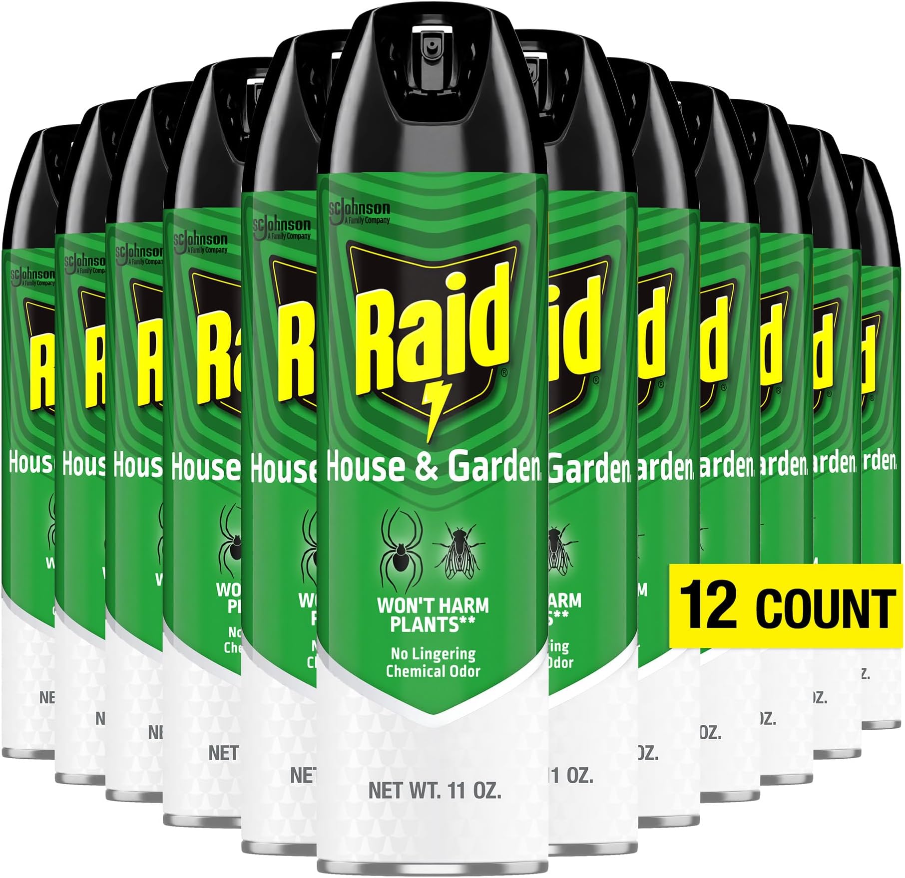 House & Garden Bug Killer Aerosol Kills Bugs on Contact Won’t Harm Plants Indoor and Outdoor Use 11 Ounce (Pack of 12)