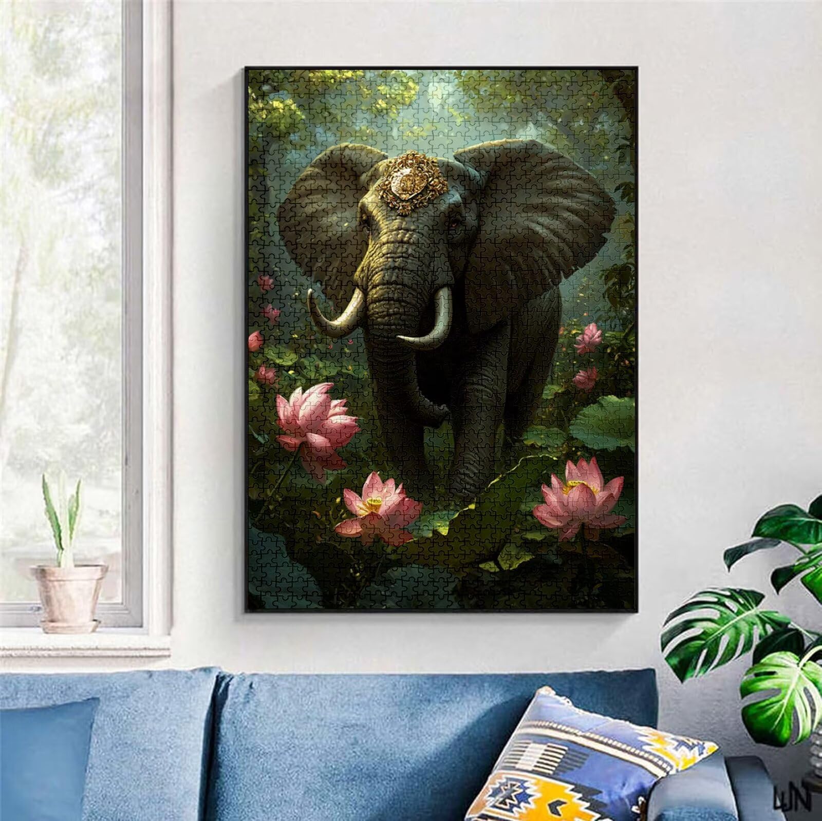 Puzzle 5000 Pezzi, 3 4 5 Anni Puzzle Elefante 6 7 8 Anni Giochi Educativi Sostenibili Con Motivi Per Adulti Da Gioco in Legno Di Alta Qualità Jigsaw Animale per Gioco Familiare, Regalo Natale H-6029