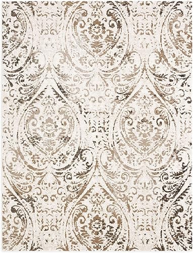 Miniatura 3 de Nicole Miller New York Patio Sofia Juniper - Alfombra para interiores y exteriores, marfilmostaza, 7 pies y 9 pulgadas x 10 pies y 2 pulgadas,