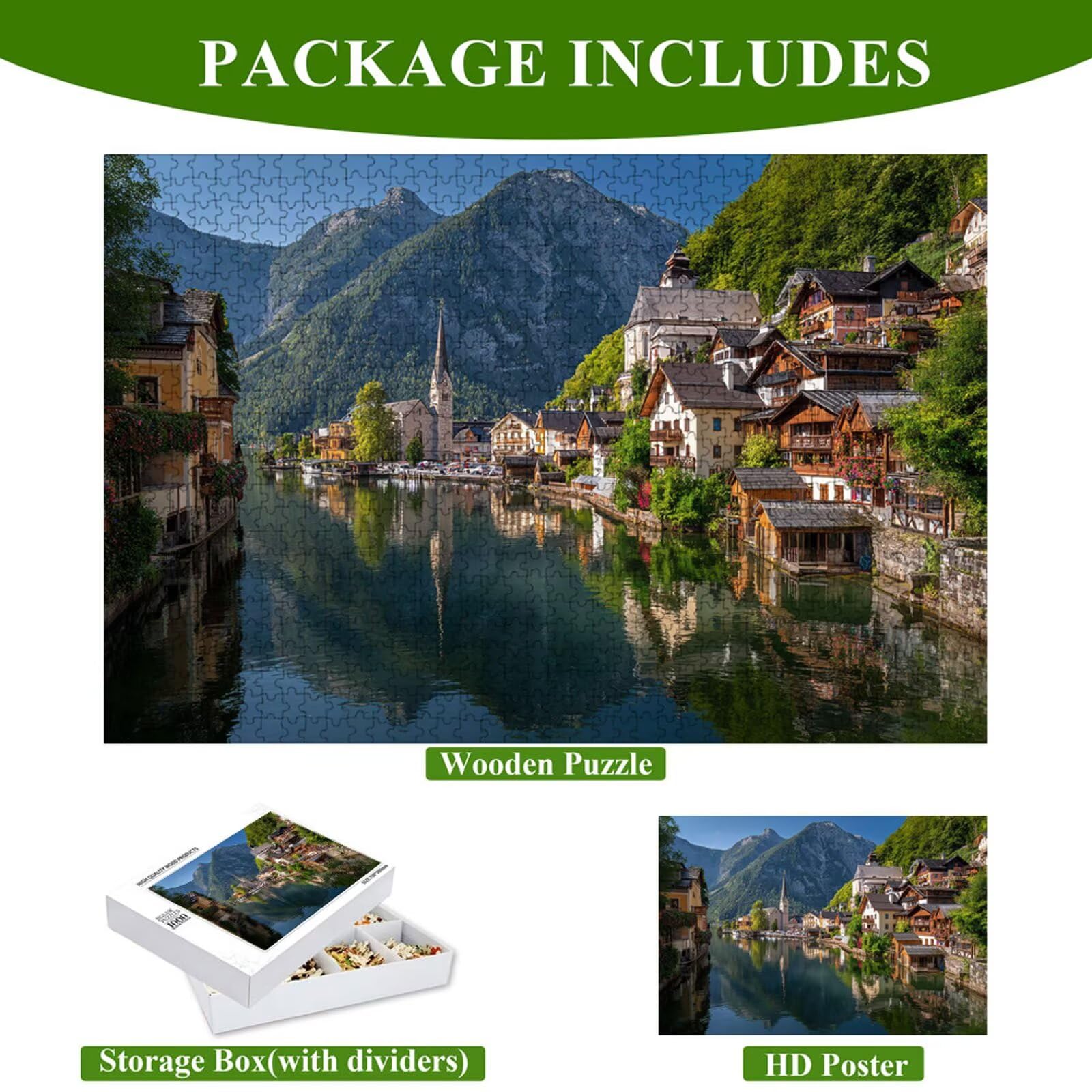 Puzzle 4000 Piezas Adultos Villa & Montaña, Rompecabezas con Letras Traseras y Póster, Pasatiempo Antiestrés, Decoración de Pared, Regalo Decorar Mujer Hombre, 147x105cm (14 Años +) P3#281