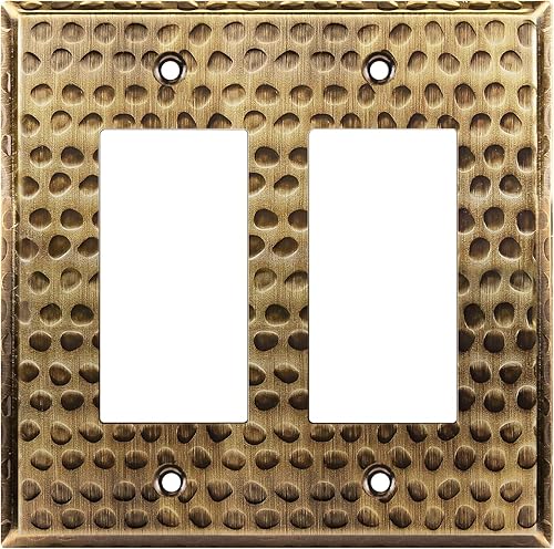 LIDER Placa decorativa de pared de metal para interruptor o receptáculo, cubierta de salida de acero inoxidable, resistente a la corrosión, tamaño