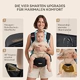 Bebebus Porte-bébé, Siège de Hanche Ergonomique, Mécanisme Rotatif de Précision, Design en Y pour Soulager la Pression Dorsale, Grand Espace de Rangement, 0-36 Mois, jusqu'à 20 kg - 5