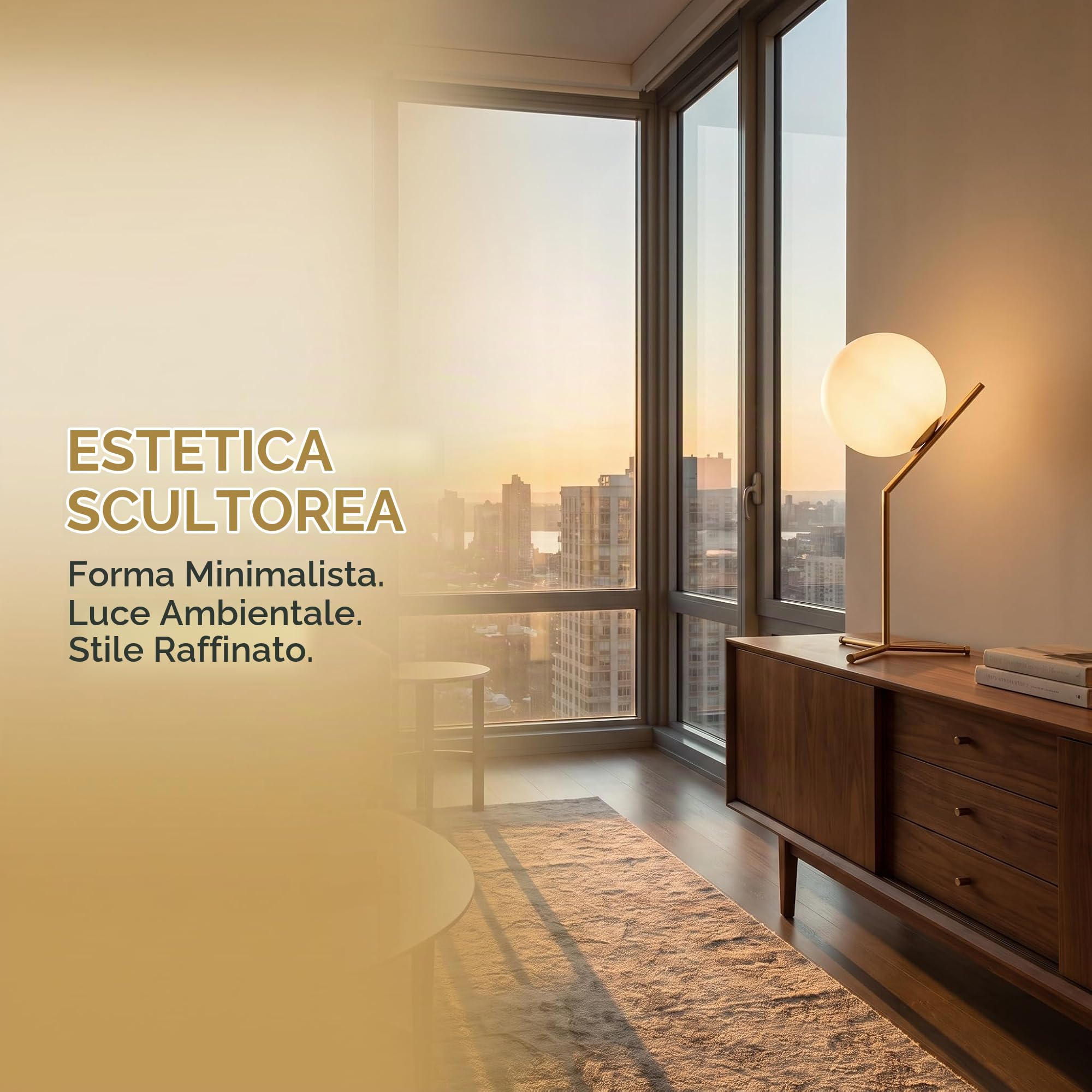 BARCELONA LED Lampada Tavolo NOLA Sfera Vetro E27 Oro