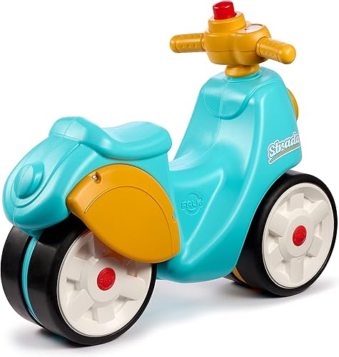 Miniatura 3 de Falk Ligh Green and Cream Strada Scooter Toy Push Ride On Motocycle para niños pequeños +1 año FA800S