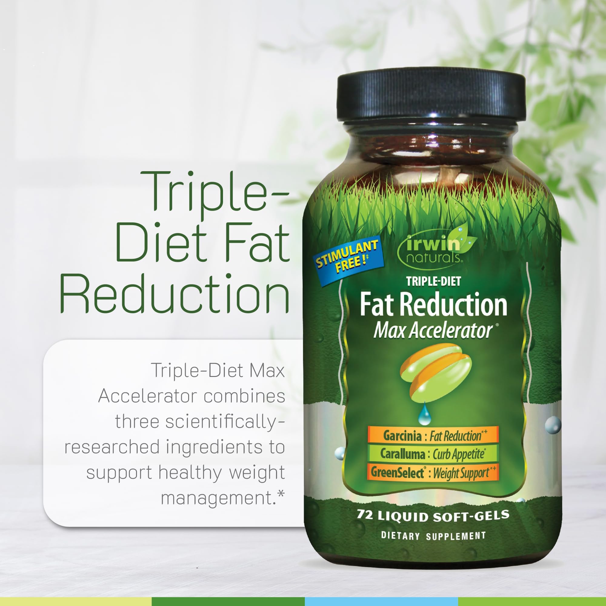Irwin Naturals Triple-Diet Fat Reduction Max Accelerator | 72 Softgels — Amazon image 5