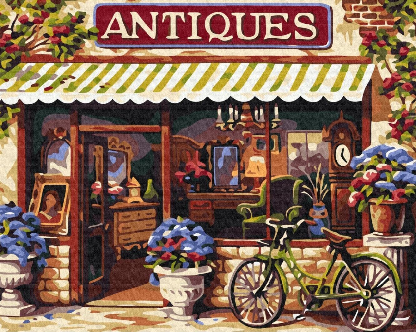 Paint it! Painting by numbers. Antique shop. 40x50 cm blejtrama