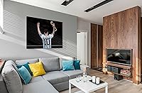 Vista 49 de SpiritualHands Póster de Lionel Messi, lienzo artístico de pared de Messi Argentina, carteles de fútbol de Leo Messi para dormitorio de niños
