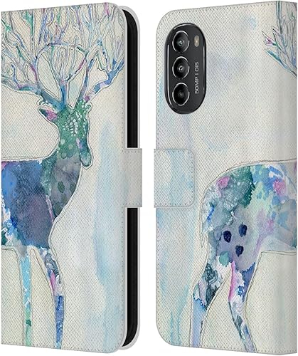 Miniatura 1 de Head Case Designs Officially Licensed Wyanne Quiet Creative Animals 2 Leather Book Wallet Case Cover Compatible with Motorola Moto G82 5G
