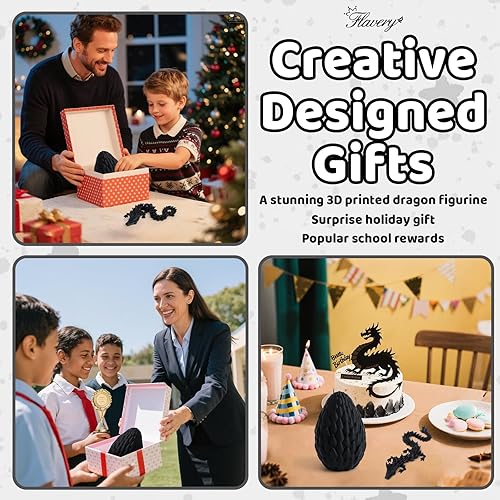 Miniatura 6 de Huevo de dragón 3D – Huevo de Pascua con dragón flexible en el interior, gran regalo impreso en 3D, decoración de figuras, juguete de escritorio