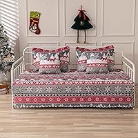 Vista 8 de Juego de Funda para Sofá Cama de 5 Piezas Juegos de Ropa de Cama para Sofá Cama Twin para Todas las Estaciones Edredón Ligero para Sofá Cama