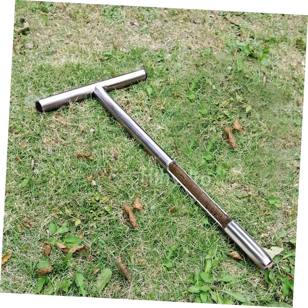 Gatuida Muestreador de Suelo Acero Inoxidable 31x15 Cm para Jardinería Profesional Sonda de Muestreo T Ergonómica Herramienta para Prueba de Suelo y Cuidado de Césped