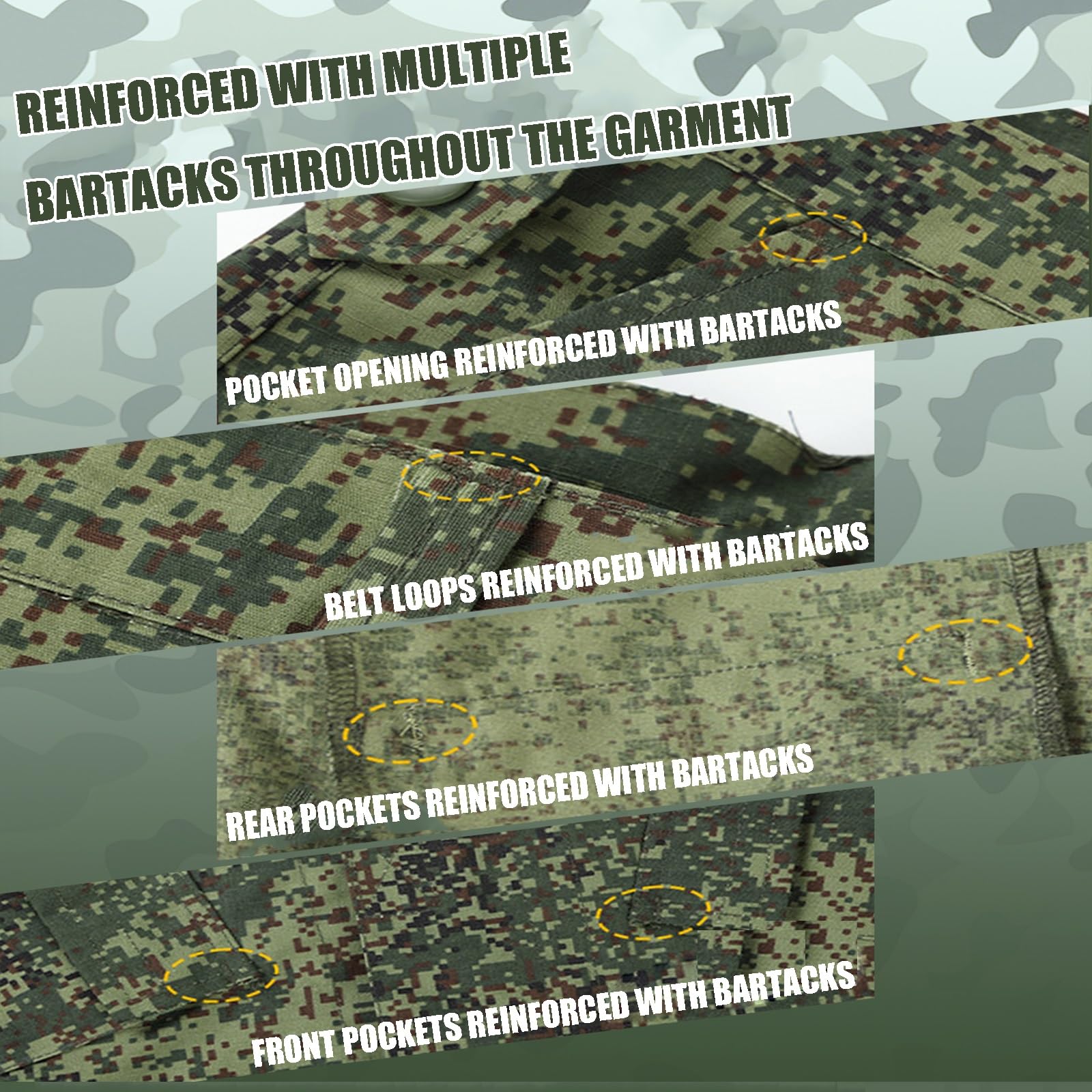 Ensemble D'entraînement Tactique Camouflage Russe, Uniforme Militaire Camouflage, Pantalon de Chasse BDU, Ensemble Airsoft/paintball