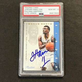 2012-13 Prestige Bonus Shots Basketball #182 Jordan Hamilton Signed AUTO 10 PSA - Autographed Basketballs