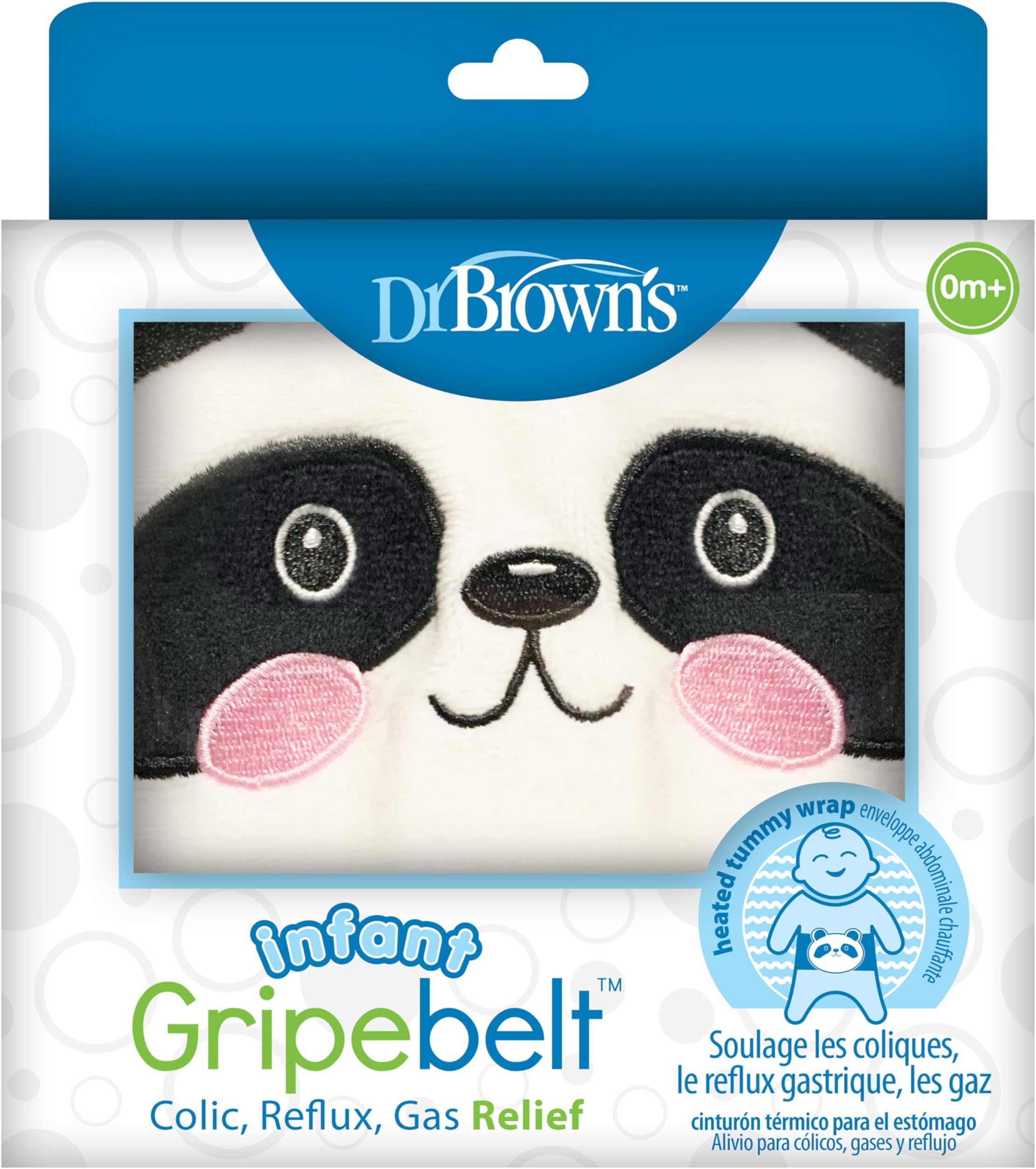 Infant Gripebelt Heated Belly Band, Soothe Baby's Tummy with Gentle Warmth and Compression, Panda, 0m+