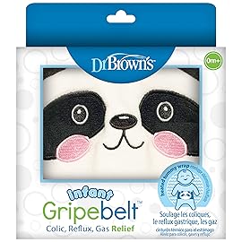Dr. Brown\'s Infant Gripebelt Heated Belly Band, Soothe Baby\'s Tummy with Gentle Warmth and Compression, Panda, 0m+
