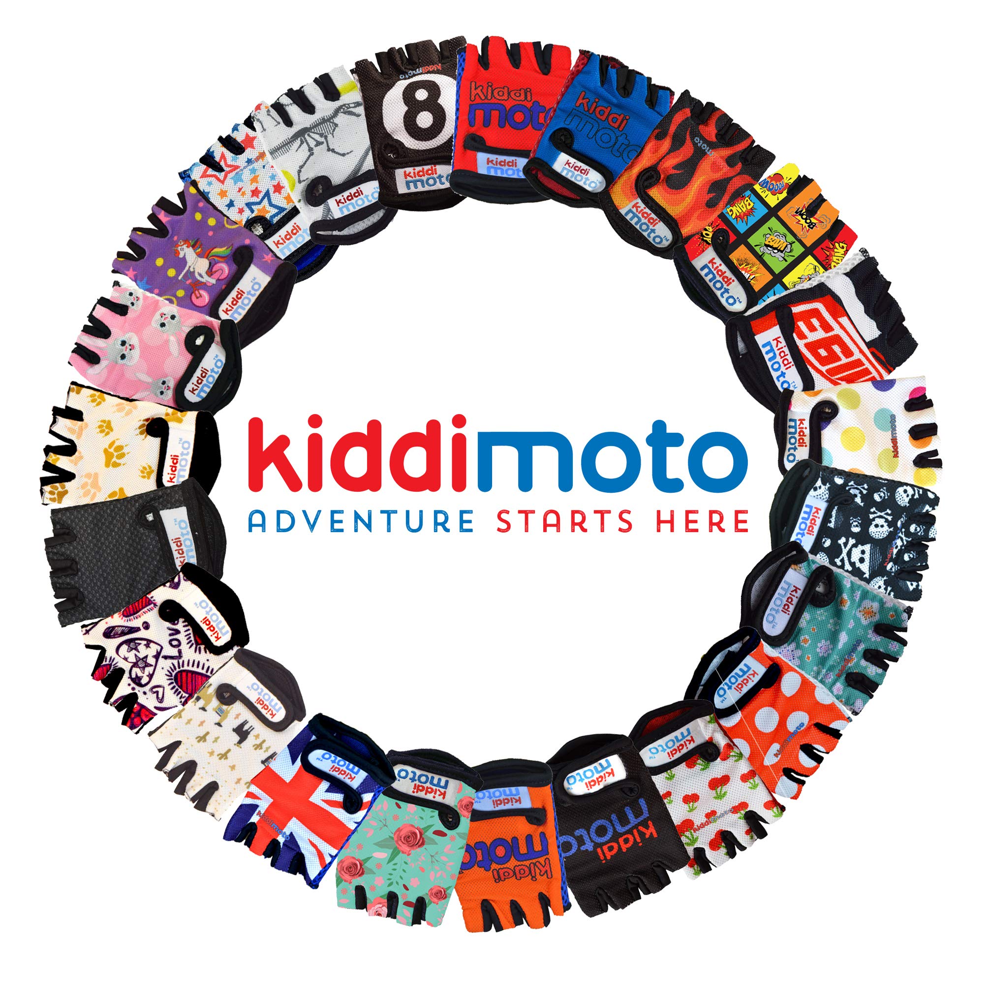 KIDDIMOTO Gants Vélo Enfant 2-8 Ans Cyclisme Trottinette Rouge