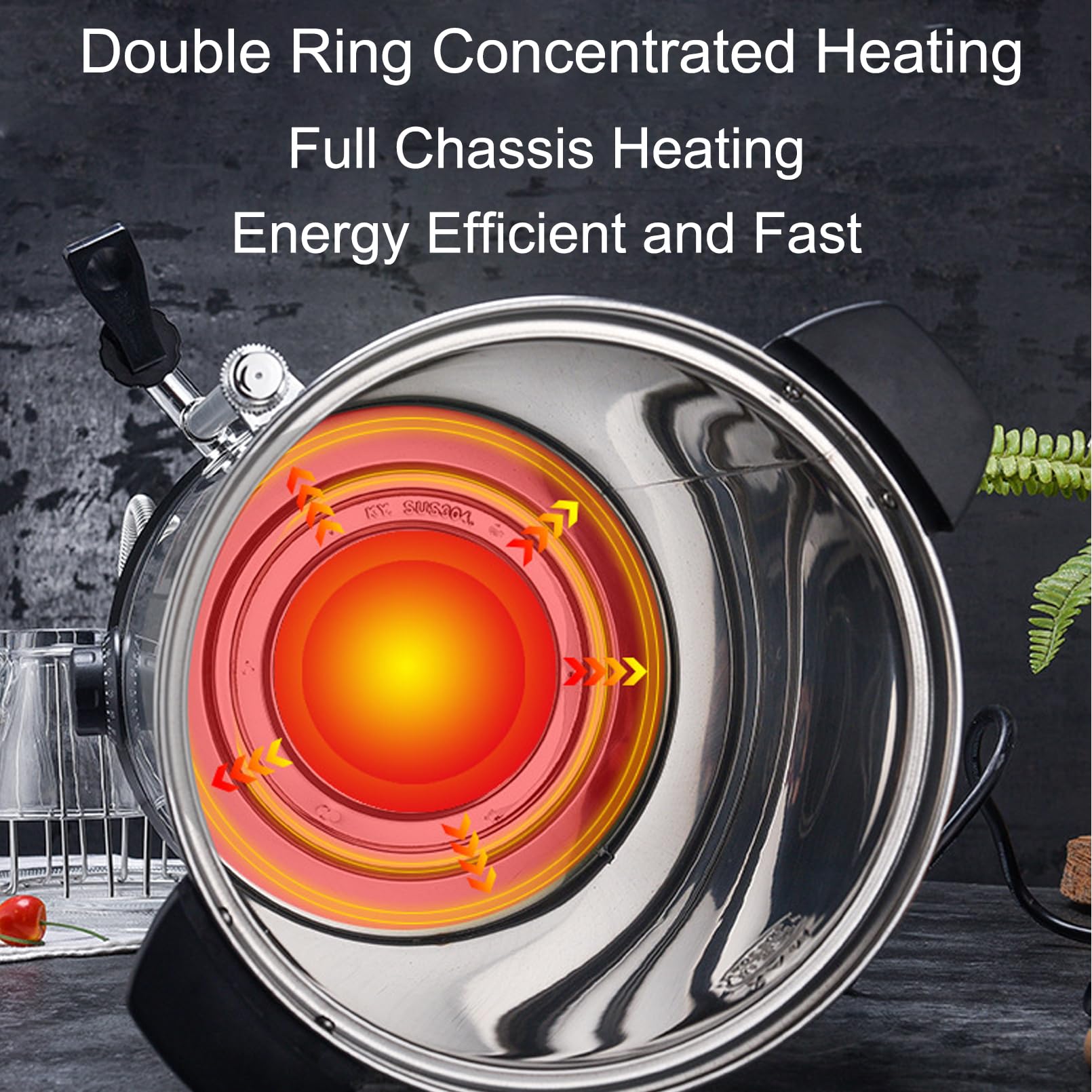 KAREHSBI Commercial Coffee Urn 100 Cups, Stainless Steel Large Coffee Dispenser with Strainer Basket, 1600W Electric Coffee Maker Urn for Quick Brewing, Hot Water Urn with Water level line