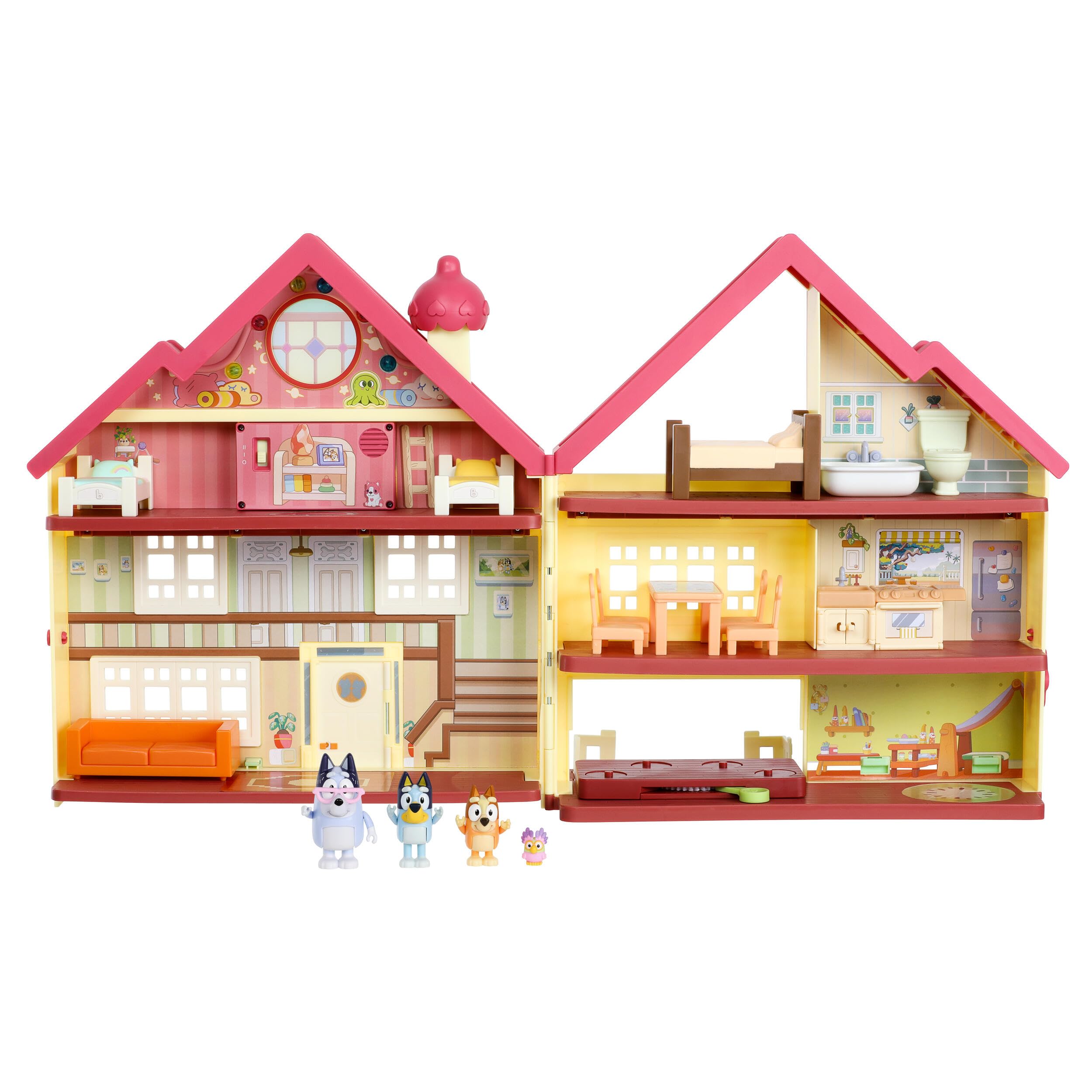 Photo 1 of Bluey House Playset for Kids, XL Ultimate Interactive Lights and Sounds Playhouse Toys, Includes Dance Floor, Dollhouse, Toy Set Ages 3+, Amazon Exclusive