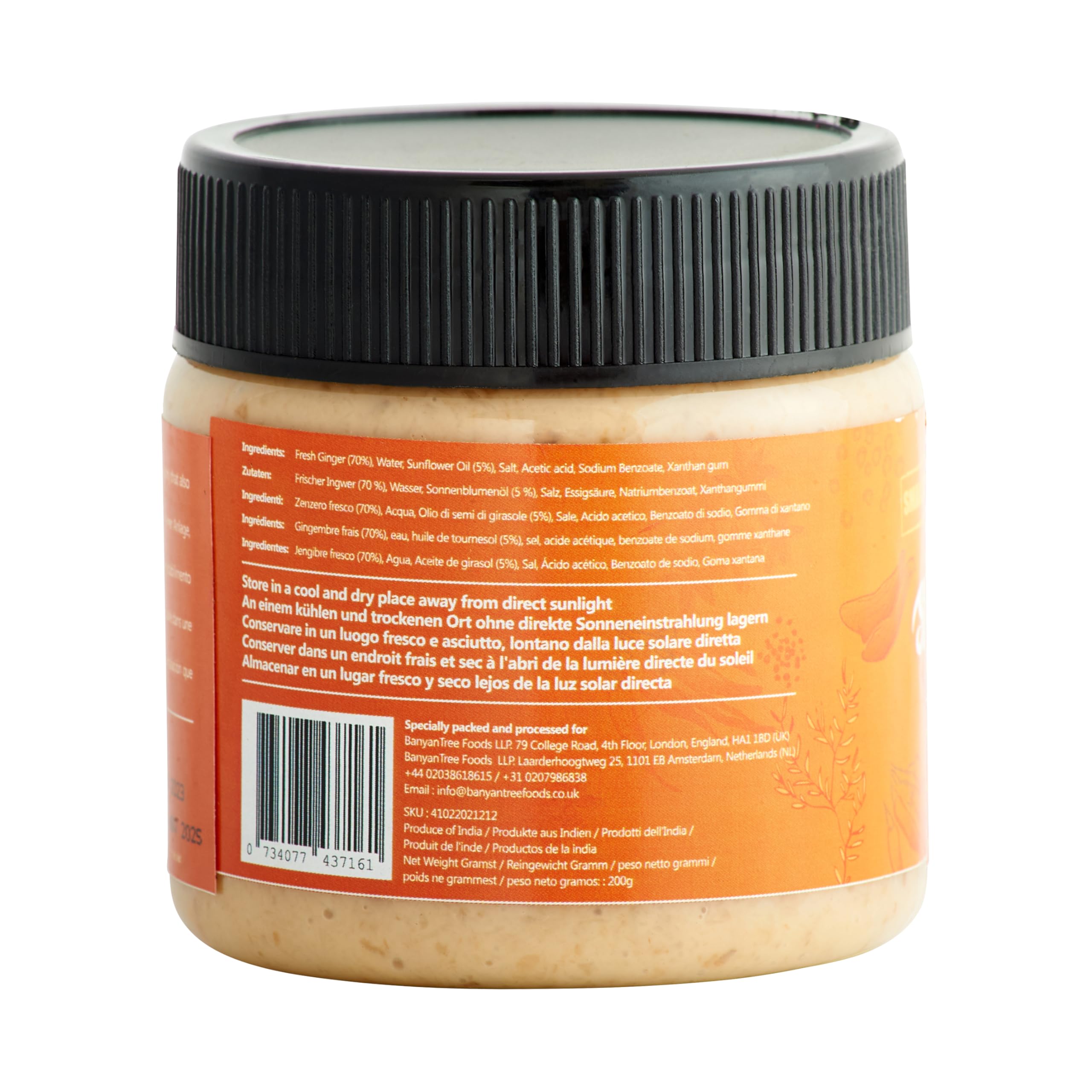 BanyanTree Foods Stem Ginger Paste| Concentrate 200g |All Natural | Vegan | Gluten Free | No Colors | NON-GMO | Indian Origin
