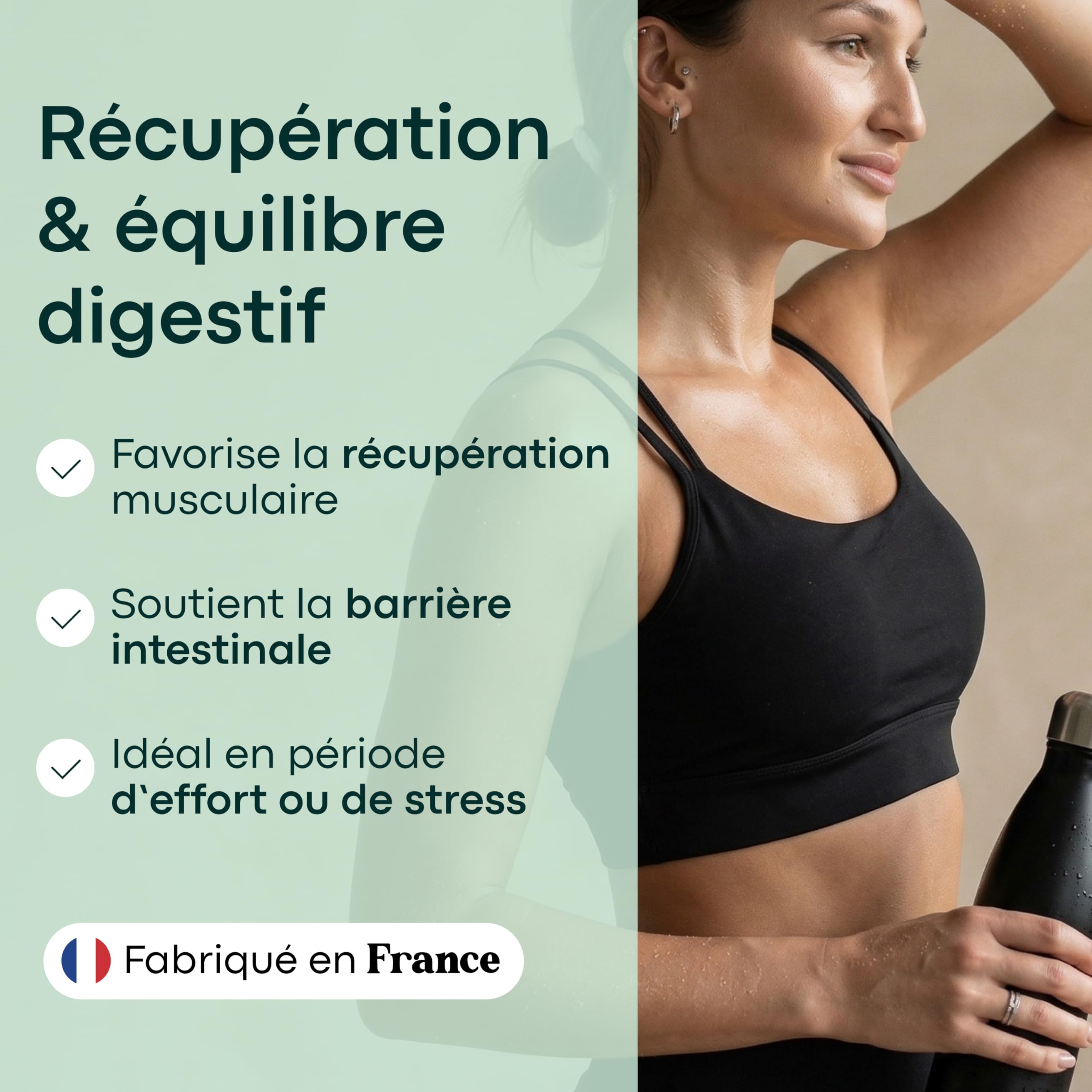 L-Glutamine Pure en Poudre 90g, Acide Aminé pour la Récupération Musculaire, Immunité, Énergie & Confort Digestif, Avec Vitamine B6 & D3, Cure de 1 mois, Fabriqué en France, Essentials by Novoma - 3