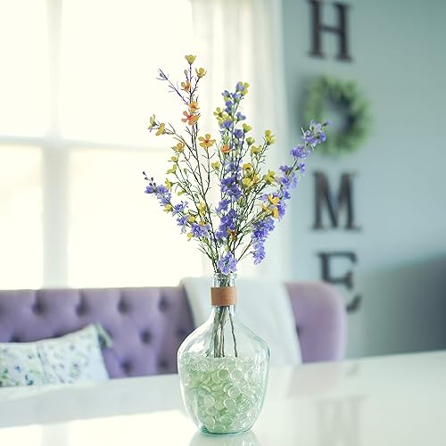 Miniatura 5 de Galashield Canicas de vidrio plano transparente para jarrones, gemas de vidrio, cuentas de guijarros, relleno de jarrón (5 libras, aproximadamente