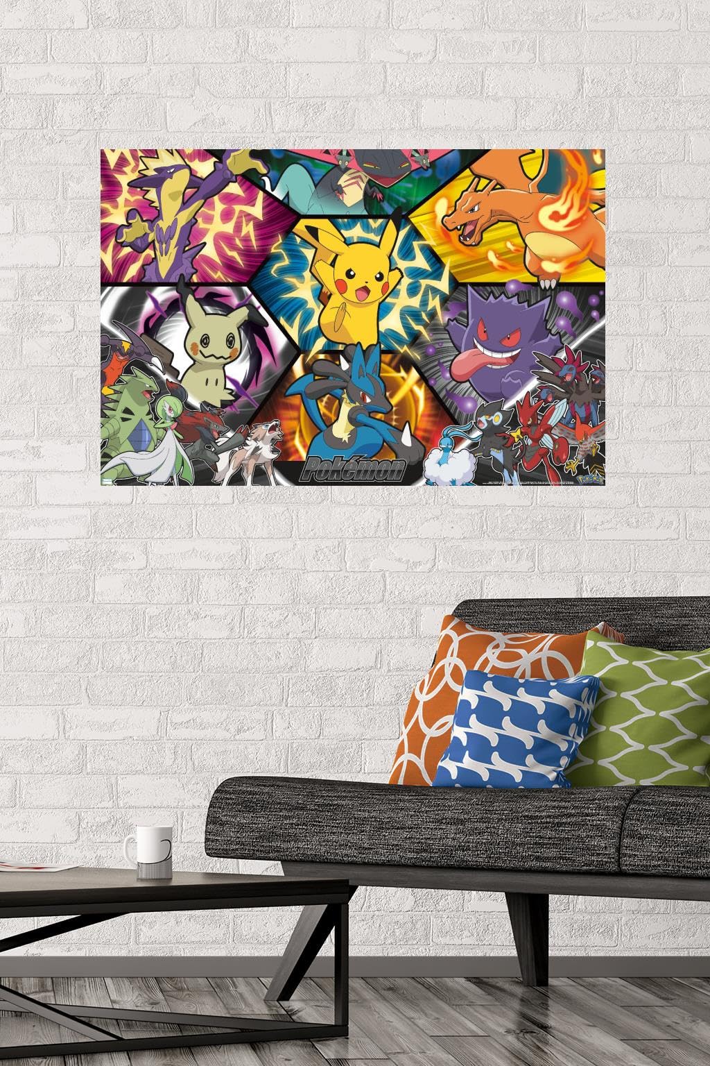 Pokémon: Battle Art - Group Wall Poster : Satoshi Tajiri: Amazon