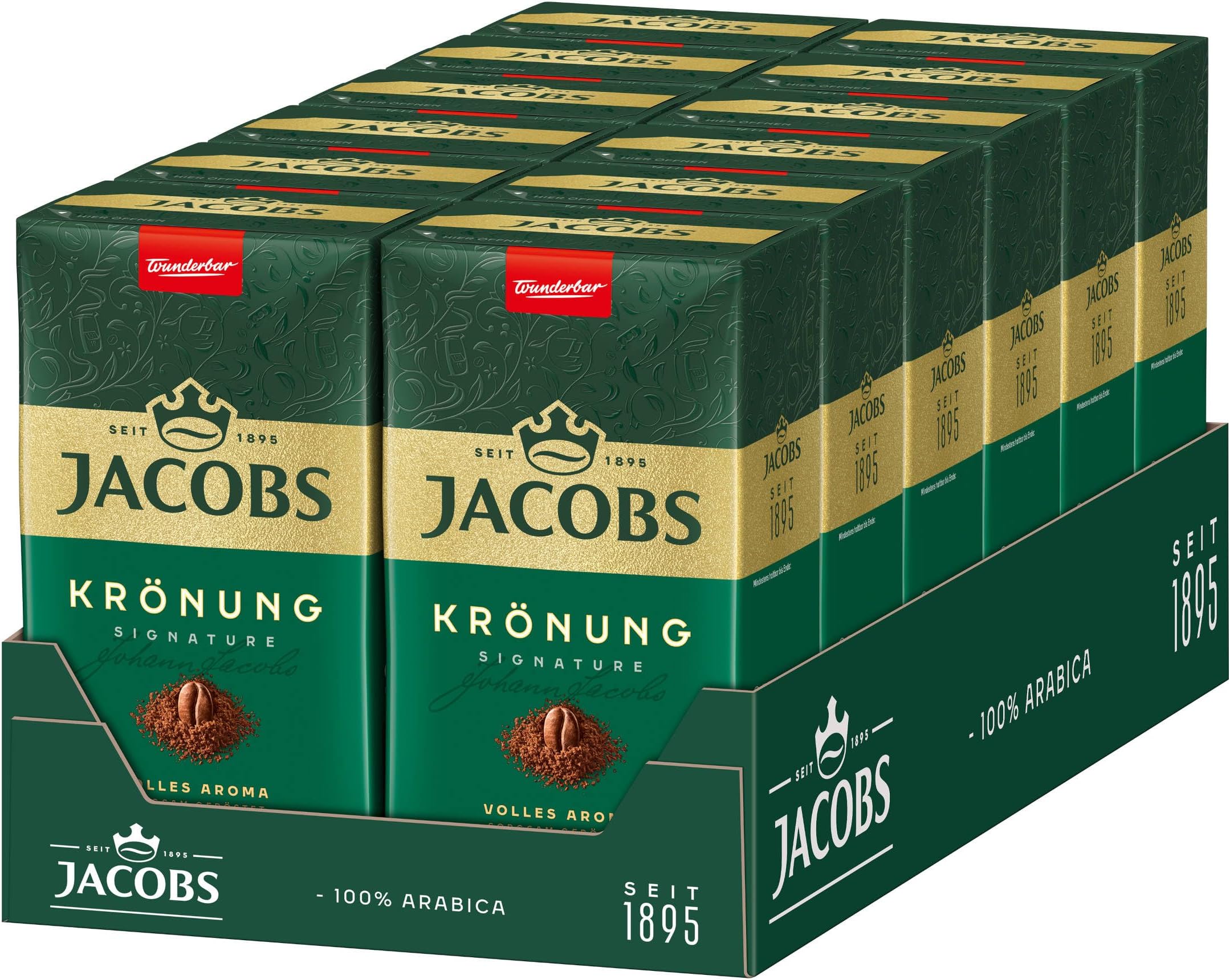 Jacob's Kronung Ground German Coffee 17.6 oz, 12 count