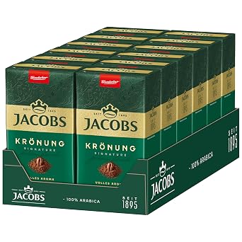 Jacobs Kronung Ground German Coffee 17.6 oz, 12 count