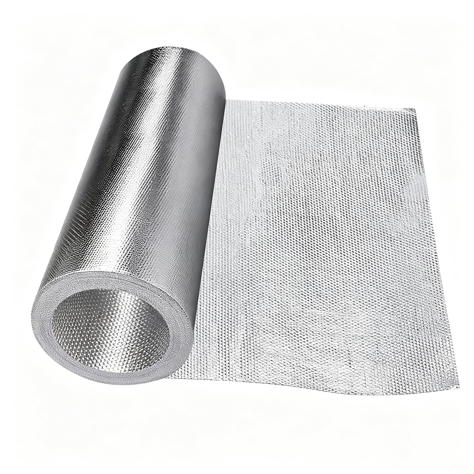 Samoprzylepna mata chroniąca przed wysoką temperaturą, 60 x 300 cm – folia aluminiowa, z aluminiowym włóknem szklanym, z klejem do wysokich temperatur, samochodów, motocykli, kuchni, łazienki