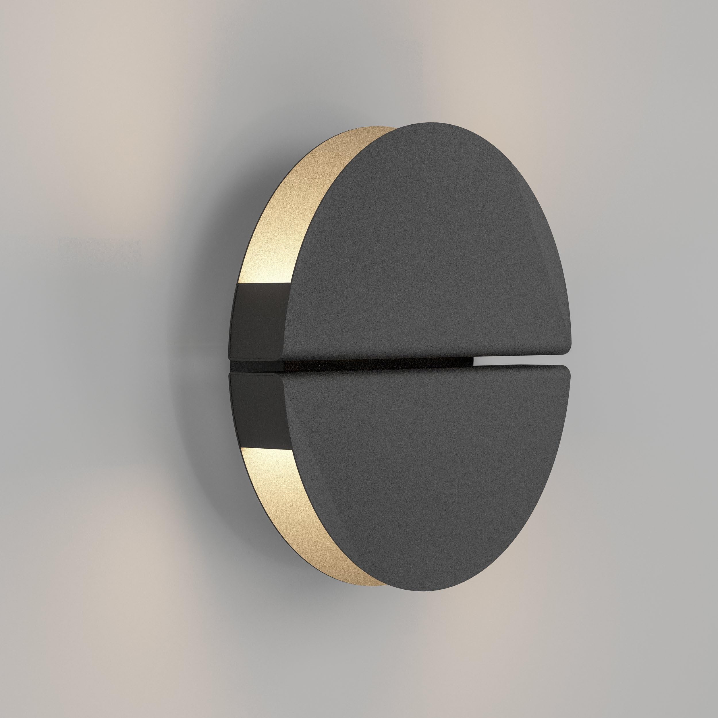 EGLO LED Wandlampe Pianosa, Wandleuchte innen mit indirekter Beleuchtung | runde Schlafzimmerlampe aus Metall in Schwarz, warmweiß - kaltweiß, Ø 18 cm
