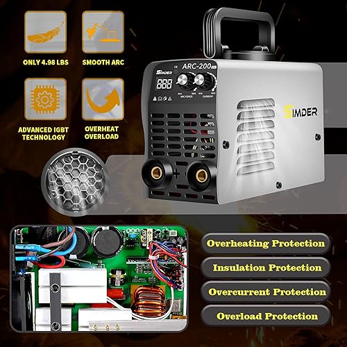 Miniatura 4 de S SIMDER Máquina de soldadura ARC 160A, soldador de palo 110 V, 220 V, doble voltaje, máquina de soldadura MMA, inversor digital, IGBT mini soldador
