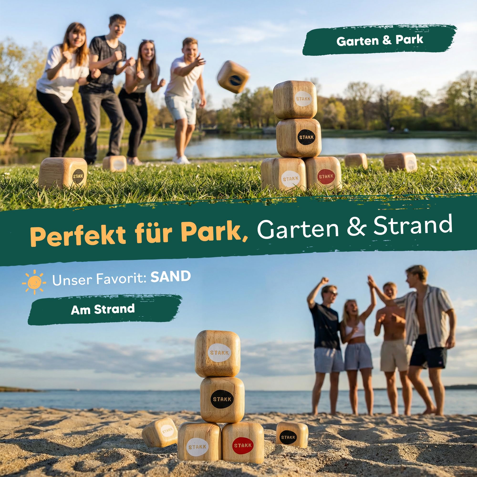 Das Neue Outdoor-Wurfspiel für Kinder & Erwachsene | Boccia-Boule mit modernem Twist | spannendes Garten- und Strandspiel für Jung & Alt | Erfunden in Deutschland