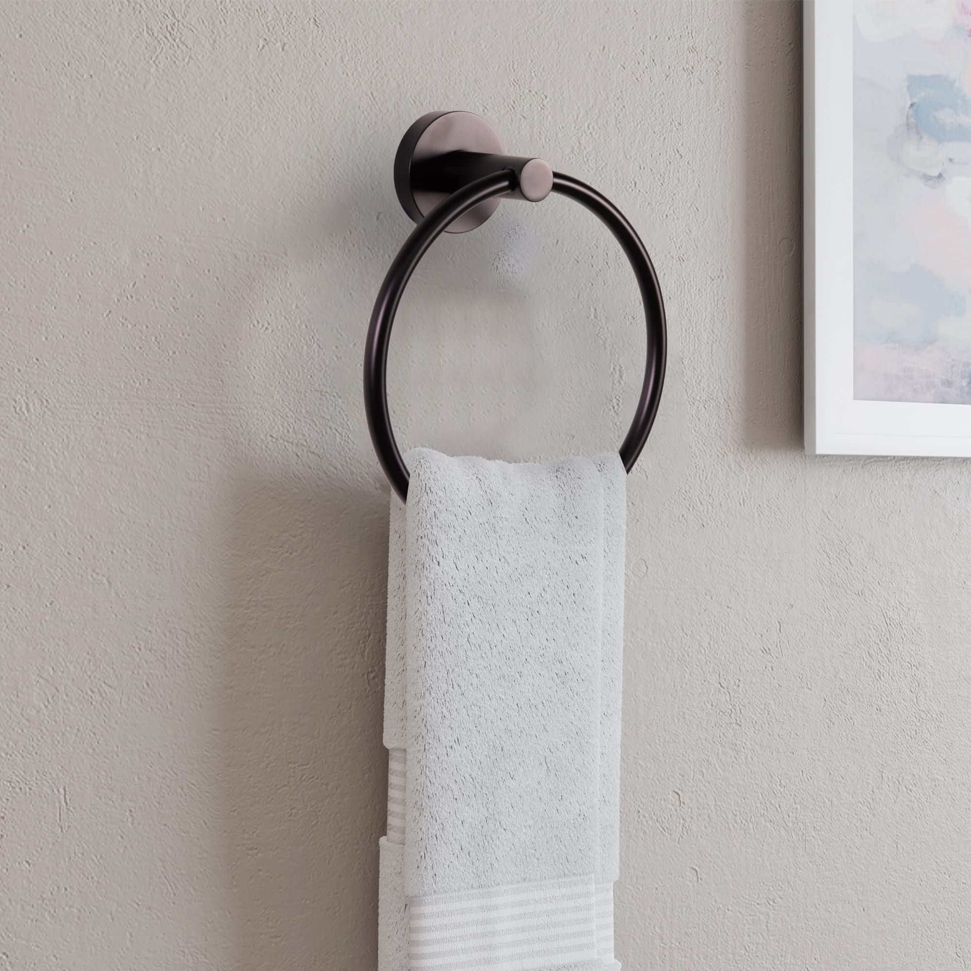 Design House 582767-MB Kelton Handtuchring Mattschwarz