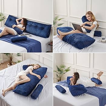Amazon.com: Z-hom Queen Pillow Headboard with 2 Roll Pillow