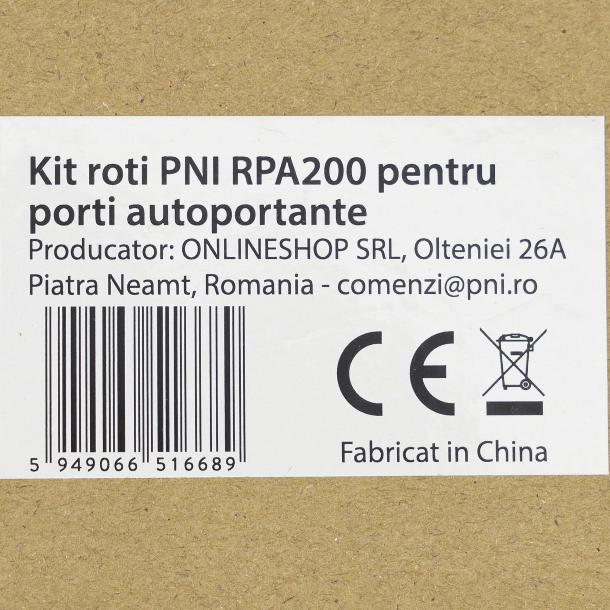 PNI PNI-RPA200 RPA200 Kit ruote per cancelli autoportanti altezza max. 210 cm, argento