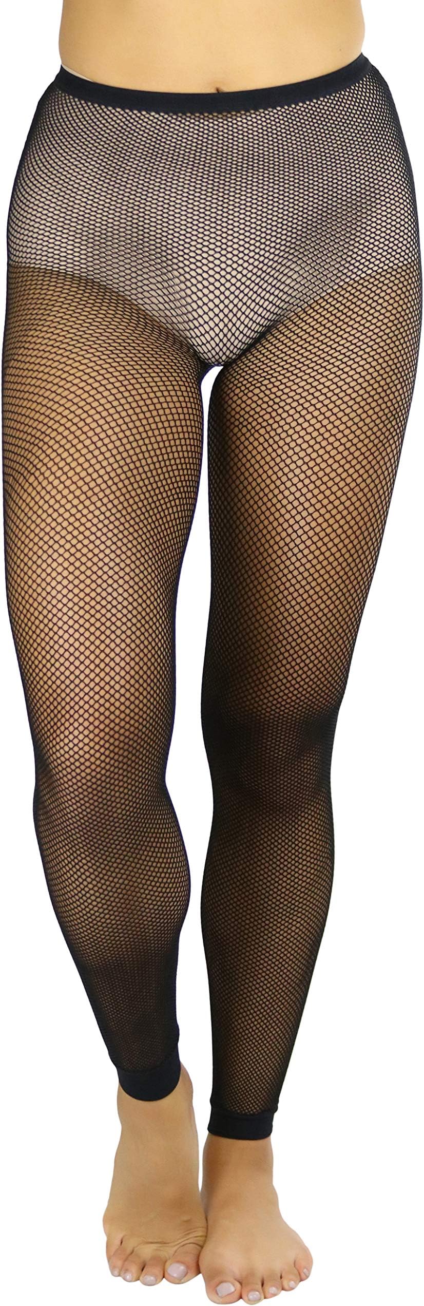 ToBeInStyle Women’s Fishnet & Lace Footless Mesh Tights Spandex Sheers Fashion Hosiery