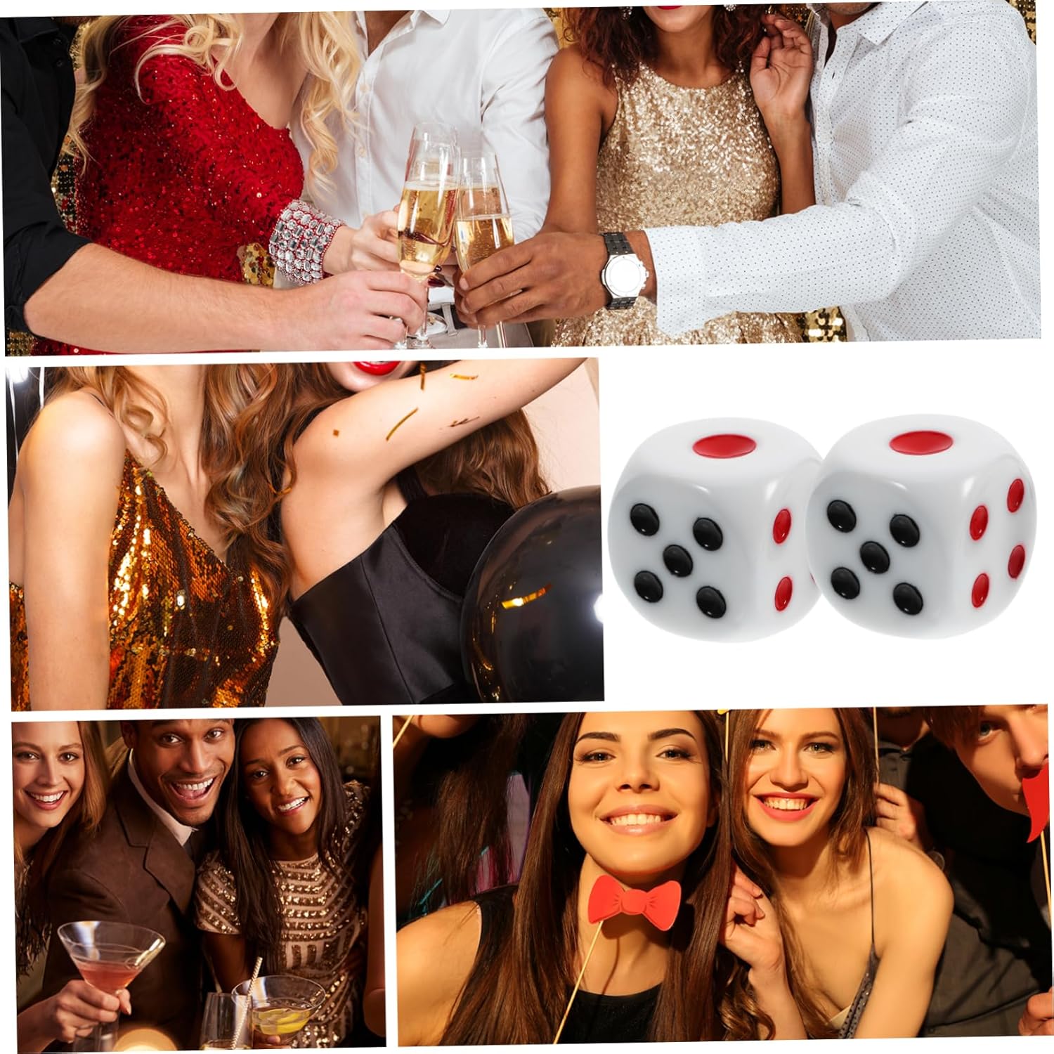 10pcs Large Rounded Corner Dice Game Props for Board Games Parties and Family Gatherings Smooth for Easy Rolling and Fun