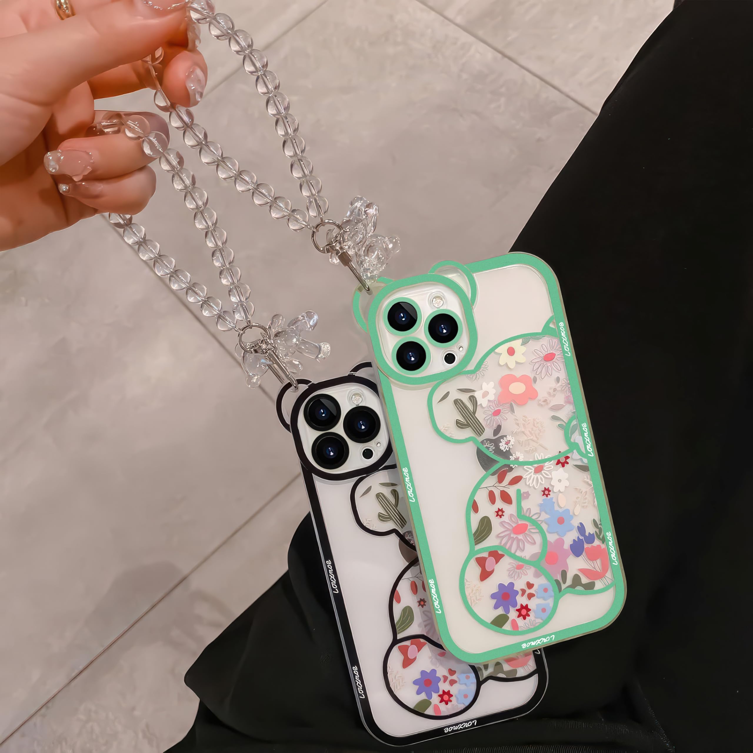 Amazon.com: IAIYOXI for iPhone 8 Case with Cute Flowers Bear