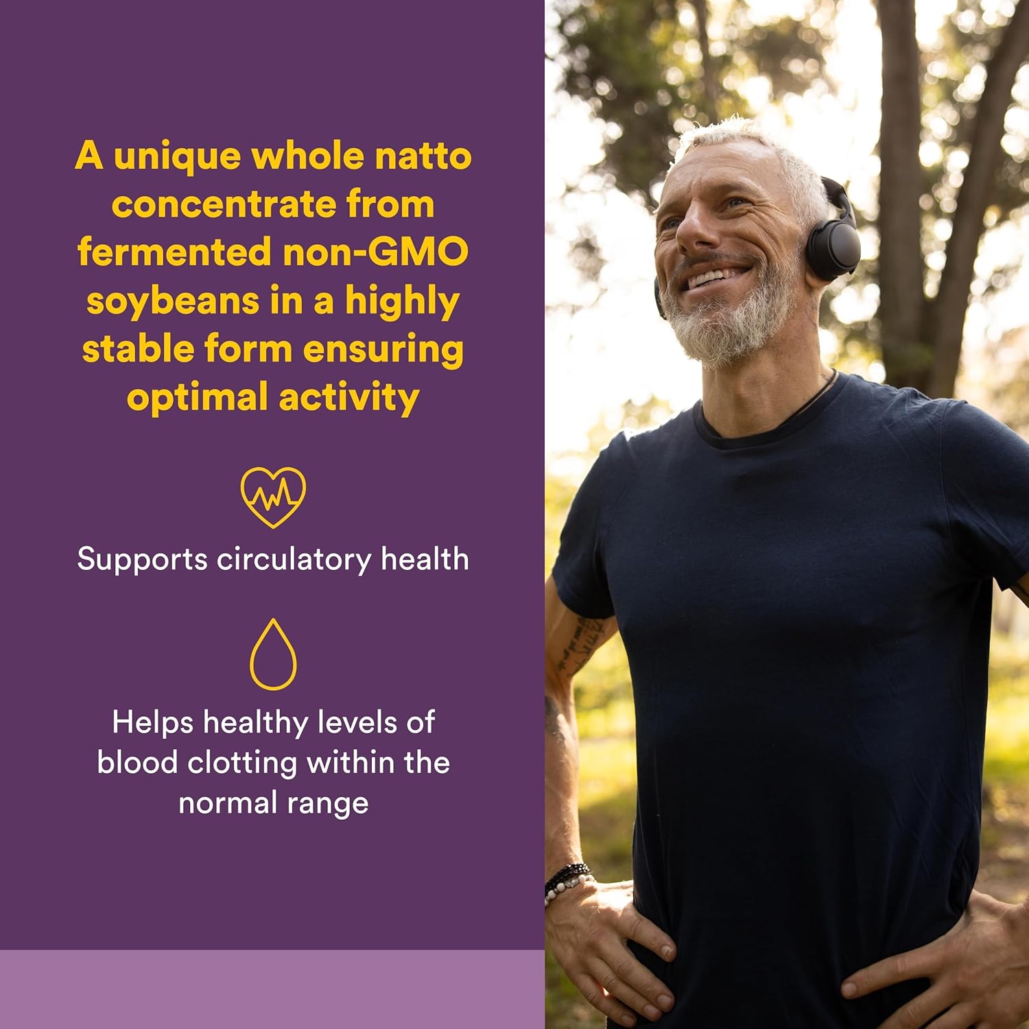 Natural Factors - Nattokinase 100mg, Supports Circulatory Health, 60 Vegetarian Capsules - Image 2