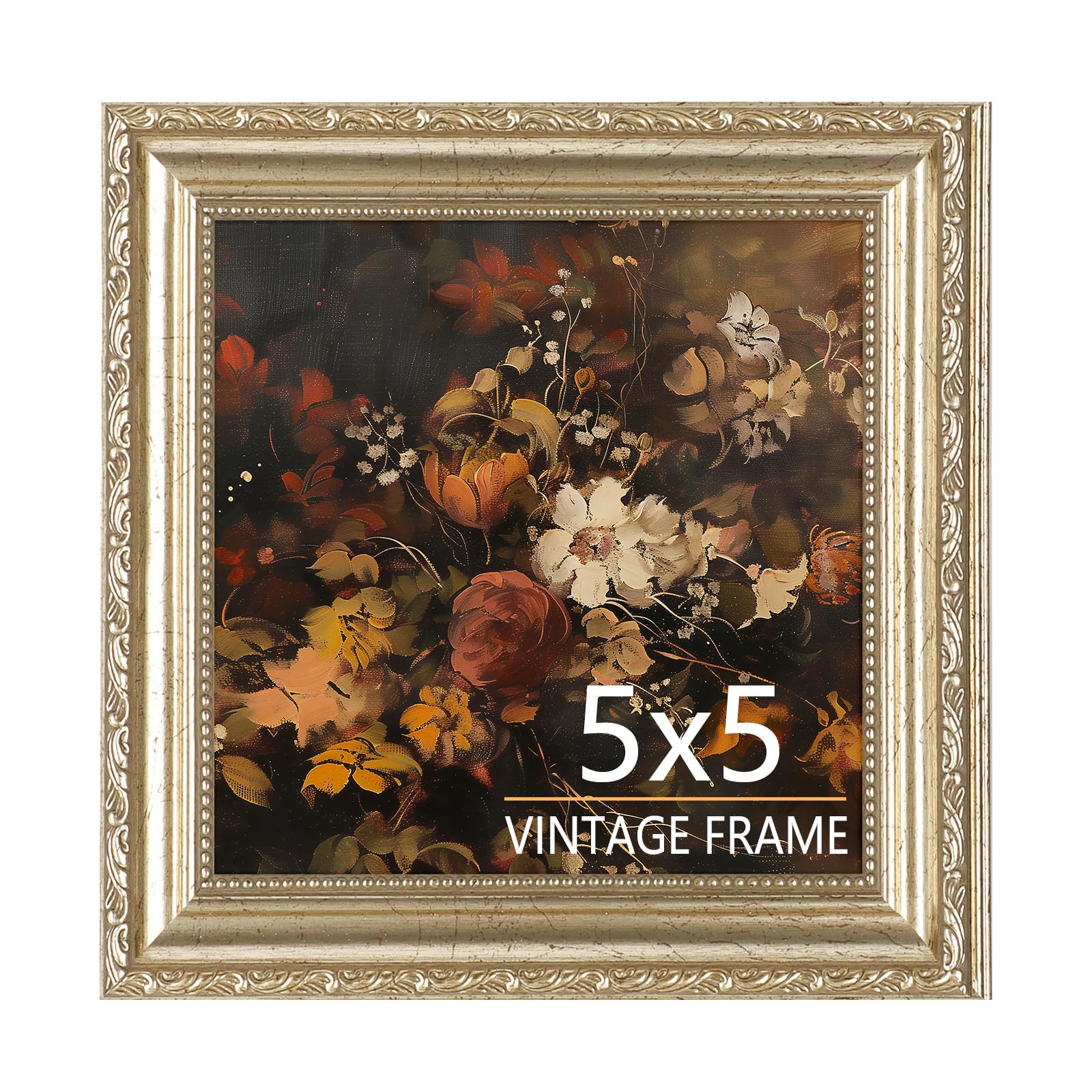 Cadre photo argenté vieilli vintage pour figer vos plus beaux instants