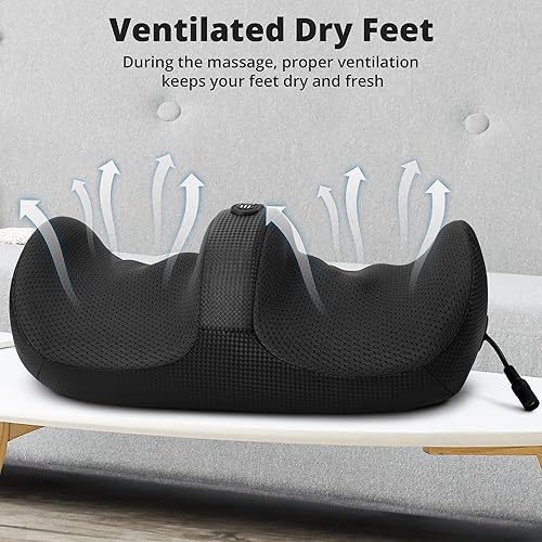 Miniatura 8 de Medcursor - Masajeador de pies Shiatsu con calor  Masajeador de pies y pantorrillas con rodillo de masaje, masaje profundo para fascitis plantar,