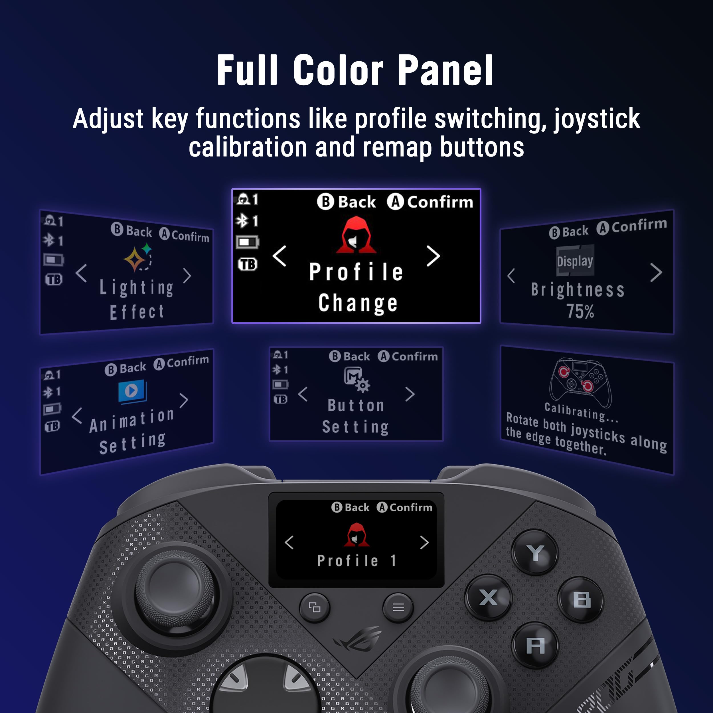 ASUS ROG RAIKIRI II PRO PC WL Controller - TMR Joysticks, 8000Hz, OLED